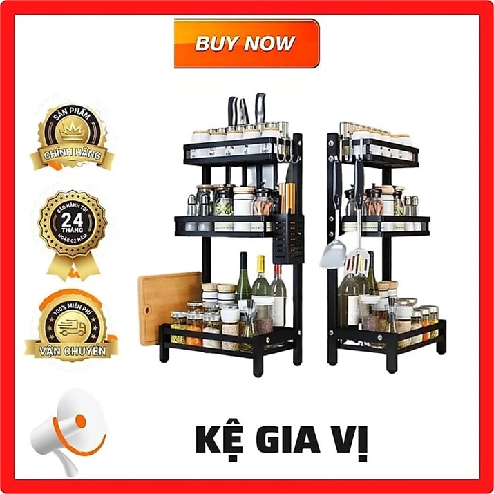 .Kệ Gia Vị Kệ Đựng Gia Vị Cho Nhà Bếp Siêu Tiện Dụng 1