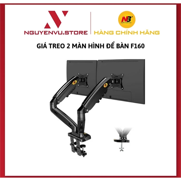 Giá treo  2 màn hình để bàn f160 (17-27 inch) 1