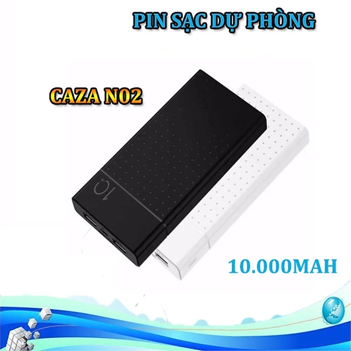 Phụ kiện điện thoại -  Pin sạc dự phòng NO2 - 10.000 mAH có 2 cổng sạc USB.. 1