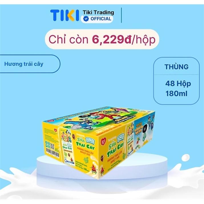 Thùng 48 Hộp Sữa Trái Cây Hương Trái Cây KUN 180ml/hộp(thẻ cào) 3